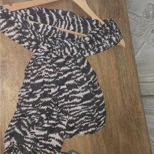 All Saints zebra scarf